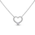 thumbnail image 1 of 925 Sterling Silver 0.03 Ct Canadian Diamond Heart Pendant & Chain, 1 of 3
