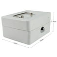 thumbnail image 4 of 1Pc Mini Portable Iron Petty Lockable Cash Money Coin Safe Security Box Household (White), 4 of 8
