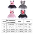 thumbnail image 4 of IBTOM CASTLE Toddler Baby Girls 1st Birthday Outfit Tulle Romper Princess Tutu Dress with Headband Cake Smash Photo Shoot Clothes Set 18-24 Months Brown Leopard, 4 of 8