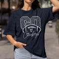 thumbnail image 2 of ALLTB Football Shirts for Women Vintage Go Cowboy Graphic Sunday Funday T-Shirt Casual Game Day Short Sleeve Tee Tops, 2 of 6
