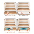 thumbnail image 6 of Teal Green Khaki Ombre Stair Treads Non Slip Indoor for Wooden Steps, Modern Abstract Art Gradient 4 Pcs Stair Mats for Elders Dogs, 8 x 30 Inch Carpet Treads Runner Rugs for Staircase, 6 of 7