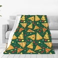 thumbnail image 1 of Balery Pizza Manta de Felpa Suave y Acogedora – Cobija de Franela Aterciopelada para Cama, Lavable y Cálida para Sofá, Mascotas, Transpirable-80"x60", 1 of 7