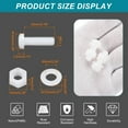 thumbnail image 2 of Uxcell 15 Ensembles M6x20mm Vis en Plastique Nylon Tête Ronde Boulons Phillips Écrous Hexagonaux Kit Assortiment de Rondelles, Fixations de Boulons à Filetage Complet pour Assemblage de Machine DIY, Blanc, 2 of 7