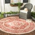 thumbnail image 2 of SAFAVIEH Beach House Stanice Medallion Indoor/Outdoor Area Rug, Red/Creme, 4' x 4' Round, 2 of 6