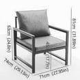 thumbnail image 7 of Modern PU Leather Accent Chair with Extra-Thick Padded Backrest and Seat Cushion,Armchairs Single Sofa with Durable Square Metal Frame,Orange, 7 of 7