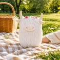 thumbnail image 6 of Gumesh Highland Cow Stuffed Animal Plush Toy - Cute Fluffy Brown Plushie - Soft Cotton Farm Animal Toys for Kids Girls Boys - Kawaii Room Decor Birthday, 6 of 7