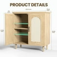 thumbnail image 3 of Kojooin Table Console d'Appoint en Rotin avec Rangement Réglable pour Couloir, Salle à Manger, Cuisine Ou Espace de Vie, 3 of 7
