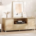 thumbnail image 1 of EDTara 70 Inch Rattan Tv Stand, Bohemian Style Media Console With Storage Drawer and Adjustable Shelf, 1 of 7