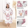 thumbnail image 4 of Wearable Blanket with Sleeves and Pocket Oversized Hooded Sweatshirt 3-14 YR Cute Birthday Cake L, 4 of 7