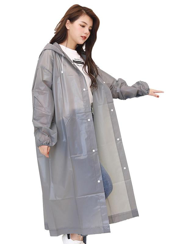 Ame Hooded Rain Poncho – Waterproof EVA Raincoat Sleeves Beam Mouth ...