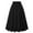 Black, variant on EINCcm Women Vintage Skirt High Waist Pleated Skirt Midi A-Line Skirt Solid Color Elegant Long Skirts