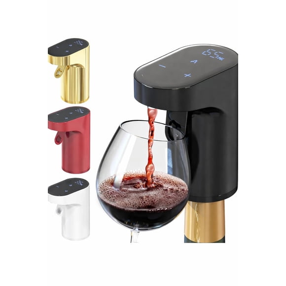 Distributeur de Vin Électrique avec Aérateur, Verseur de Bouteille Numérique Rechargeable avec Dosage Réglable de 1–999ml, Carafe Automatique pour Vin et Whisky, Smar