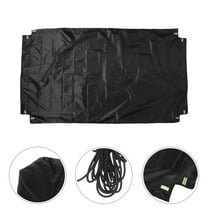 HINTRMENT Small Trailer Cover 1Pack Black Oxford Cloth Waterproof and Dustproof for Outdoor Use 84.3X48X5.1in