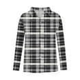 thumbnail image 5 of ZUKMRJPC Womens Vintage Plaid Shirts Classic Long Sleeve Button Down Collared Shirt Jacket Loose Lightweight Business Casual Work Tops, 5 of 5