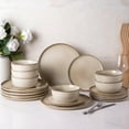 thumbnail image 4 of AmorArc Ceramic Dinnerware Sets for 8, 24 Pieces Stoneware Plates and Bowls Sets, Scratch Resistant Dishes, Dishwasher & Microwave Safe, Reactive Glaze-Cappuccino (Service for 8), 4 of 8