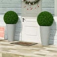thumbnail image 6 of 21 inch Tall Planters for Outdoor Plants Set of 2,Tall Plant Pots with Drainage Hole,Large Flower Pots for Indoor Front Porch Garden Home Patio,Sandy, 6 of 8