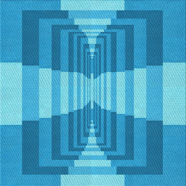 Ahgly Company Tapis d'Intérieur Lavable en Machine Carré Transitionnel Bleu Néon, 6 Pieds Carré