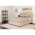 thumbnail image 2 of Barletta Tufted Upholstered Full Size Platform Bed in Beige Fabric, 2 of 3