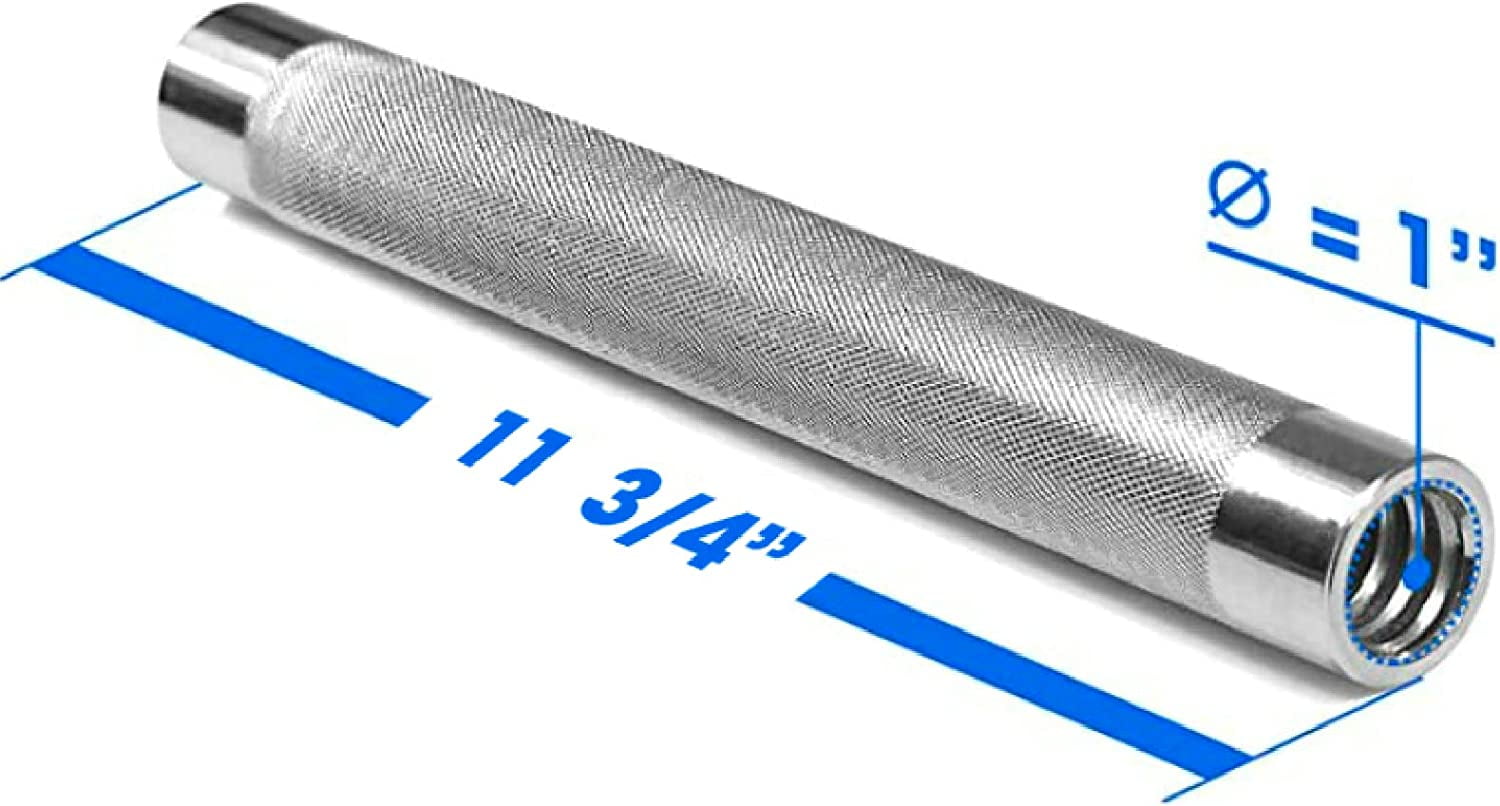 Yes4All 1 inch Dumbbell Connector Bar – 12 inch Long Barbell Connector (Chrome, 3lbs), Single