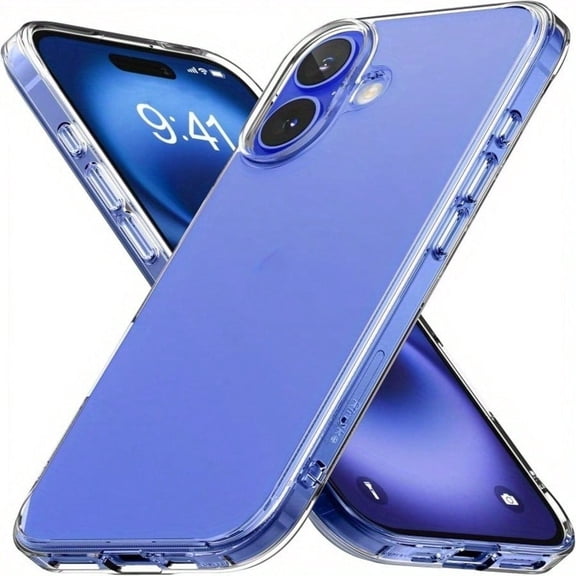1PC Clear Soft TPU Phone Case Compatible With iPhone 17 Shockproof Bumper Cover