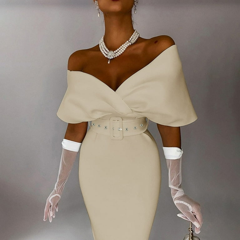 green emerald velvet dress Swept Away Draped Off-The-Shoulder White Mini Dress