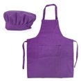 thumbnail image 1 of Opromo 12-Pack Cotton Canvas Adjustable Apron and Chef Hat Set-Purple-L, 1 of 6