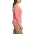 thumbnail image 2 of G.H. Bass & Co. Ladies' Size Medium (8-10) Long-Sleeve Henley Top, Pink, 2 of 3