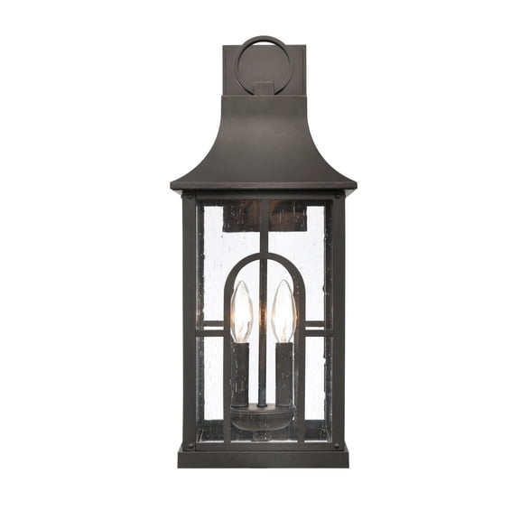 Elk Home 8.5-Inch Wide Outdoor Triumph Wall Sconce, Textured Black