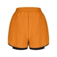 thumbnail image 3 of Ixbnca 2 in 1 Womens Athletic Shorts with Pockets Elastic High Waist Drawstring Workout Running Shorts, 3 of 7