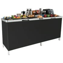 EVGTTI 78“ Portable Bar Table for Events,Mobile Bartending Station with Carry Bag for Party, Craft,Fair Tradeshow, Exhibition, Easy Setup