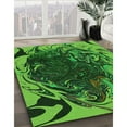 thumbnail image 2 of Ahgly Company Indoor Square Patterned Deep Emerald Green Area Rugs, 4' Square, 2 of 6