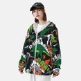 thumbnail image 3 of Vsdgher Dinosaur Skeleton Print Adult Hoodie Shirts Rash Guard for Men Women,Long Sleeve Sun Protection Fishing Shirts for Athletic Running Swim-Small, 3 of 7