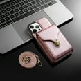 thumbnail image 7 of Allytech Case for iPhone 12 Pro Max, [Large Capacity] Wallet Case with Card Slots & Zipper Pocket, Premium PU Leather Metal Snap Kickstand Shockproof Case with Shoulder Strap, Rosegold, 7 of 7