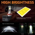 thumbnail image 6 of Lasfit H11 LED Headlight Bulbs Low Beam, Custom Fit 2018 2019 2020 Ford F-150 w/Dust Cover, 100W 10000LM 6000K White, 6 of 8