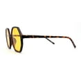 thumbnail image 3 of Mens Retro Squared Octagon Plastic Hippie Sunglasses Tortoise Yellow, 3 of 4