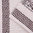 thumbnail image 3 of BNM Cotton Decorative Border 4 Piece Towel Set, Ivory-Chocolate, 3 of 7