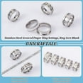 thumbnail image 5 of Grooved Finger Rings Blank Core Ring Stainless Steel Round Blank Ring for Inlay Ring Handmade Ring Jewelry Making Gift, 5 of 9