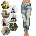 thumbnail image 5 of Women's High Waisted Yoga Leggings with Pockets，Marble Texture，Tummy Control Non See Through Workout Athletic Running Yoga Pants, 5 of 6