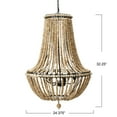 thumbnail image 2 of Storied Home Draped Wood Bead Chandelier - 24.4"L x 24.4"W x 32.3"H Natural Painted, 2 of 5