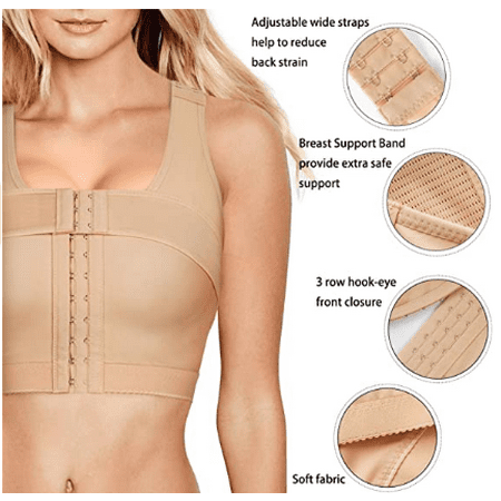 Women's Front Button Bra, Fixed And Pressurized Breast-receiving Underwear  After Breast Surgery, Adjustable Bra 
