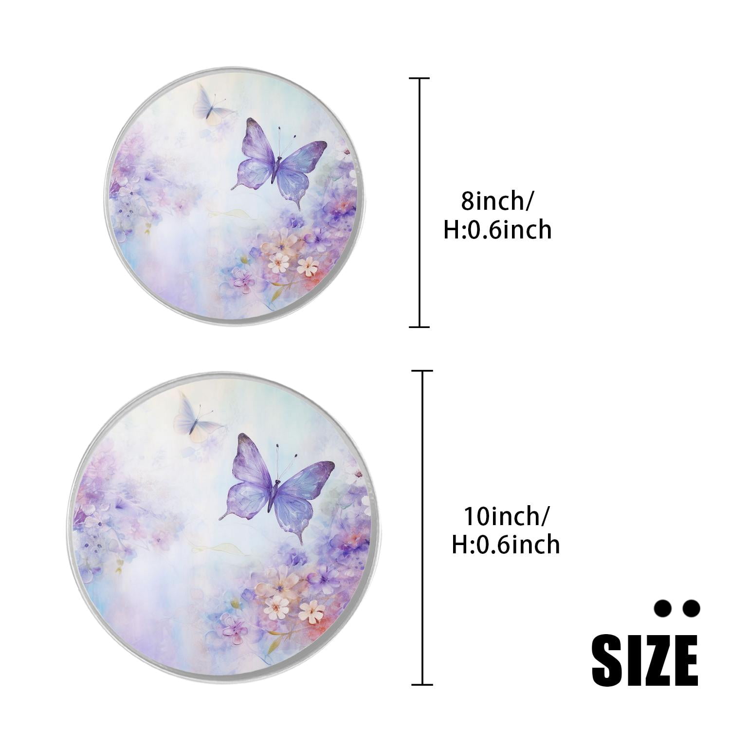Decorative Stove Burner Covers 4 Pcs Metal Round Stove Burner Covers 8Inch And 10Inch for Home Decor Cooktop Decorative ,Floral Butterfly Elegant design