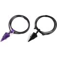 thumbnail image 2 of Collar de piedras de cristal curativo de piedra natural con colgante de punta facetada para hombre y mujer, negro y morado ER, 2 of 5