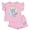 Pink, variant on Disney Lilo Stitch Outfit Girls French Terry 2-Piece Ruffle Tee Sleeve Shorts Set Toddler, Little-Kid (Pink, 2T)