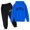 Blue, variant on Children Kids Casual Letter Printed Long Sleeve Hoodie Pullover Sweatshirt Tracksuit Jogger Sweatpants Unisex 2 PC Sweatsuit Set