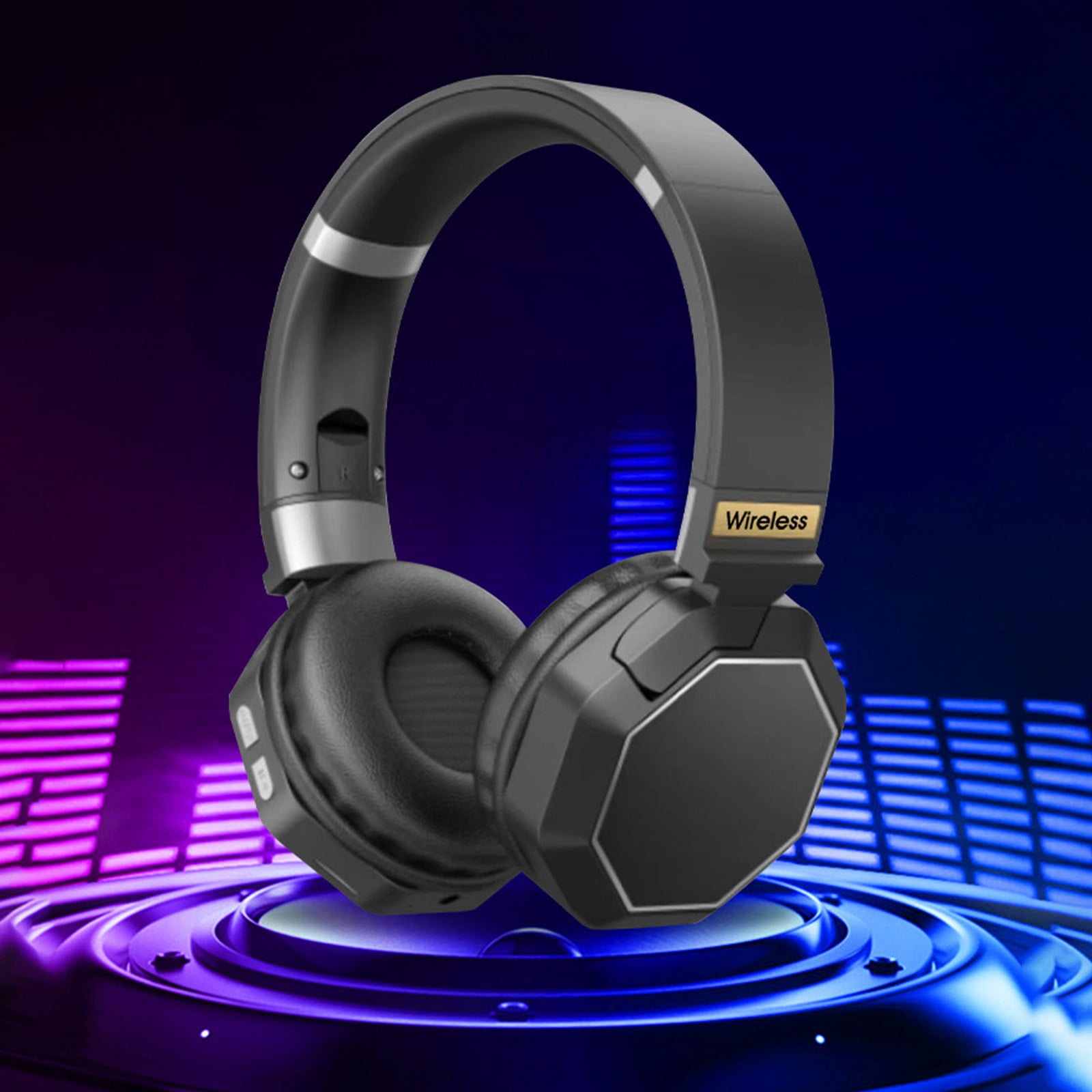 Bluetooth Headset, Wireless Headset with Noise Cancelling Microphone & Mic Mute, 55Hrs Working Time On Ear Bluetooth V5.3 Headphones for Cell Phones Laptop Computer(Gray)