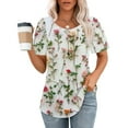 thumbnail image 2 of Raeneomay Oversized T Shirts Tunic Tops Fashionable Women's Casual Short Sleeved Loose Round Neck Printed Top, 2 of 6