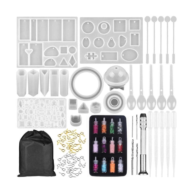 Amdohai 97 PCS DIY Silicone Casting Molds for DIY Jewelry Craft