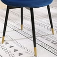 thumbnail image 3 of Roundhill Furniture Lassan Contemporary Fabric Dining Chairs, Set of 4, Blue, 3 of 14