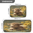 thumbnail image 3 of 2-Piece Kitchen Rugs Set Non-Slip Mats Carpet Floor for Kitchen, Bathroom (19.7"x27.6" & 19.7"x47.2") Cow Lying in Sunflowers, 3 of 7