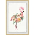 thumbnail image 2 of Floral Flamingo Framed Painting Print, 2 of 6